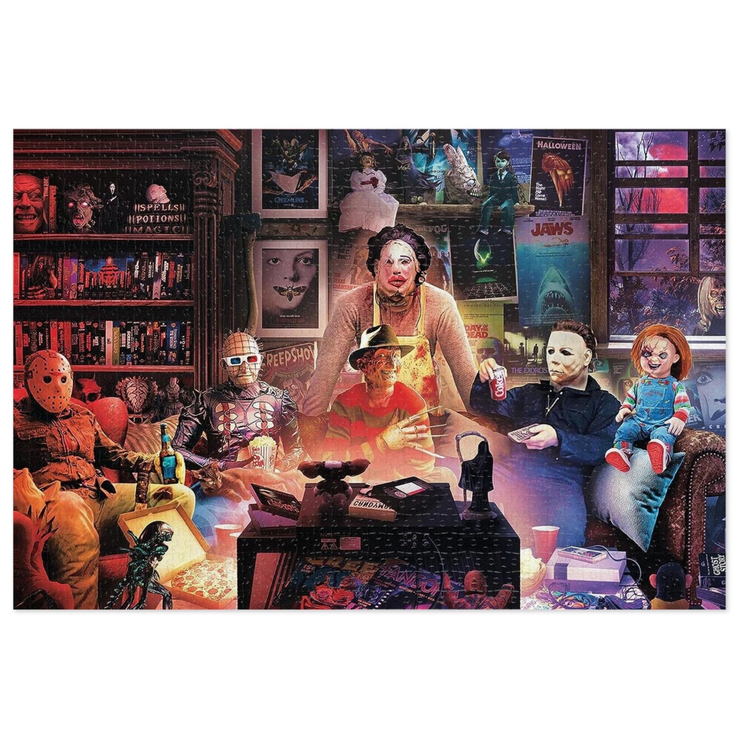 Horror Watch Halloween Party-Jigsaw Puzzle (252, 500,1000-Pieces)