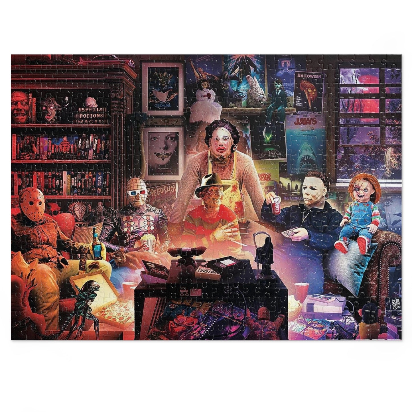 Horror Watch Halloween Party-Jigsaw Puzzle (252, 500,1000-Pieces)