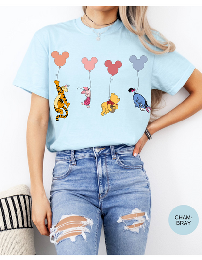 Pooh & Gang Balloon Escapade Tee