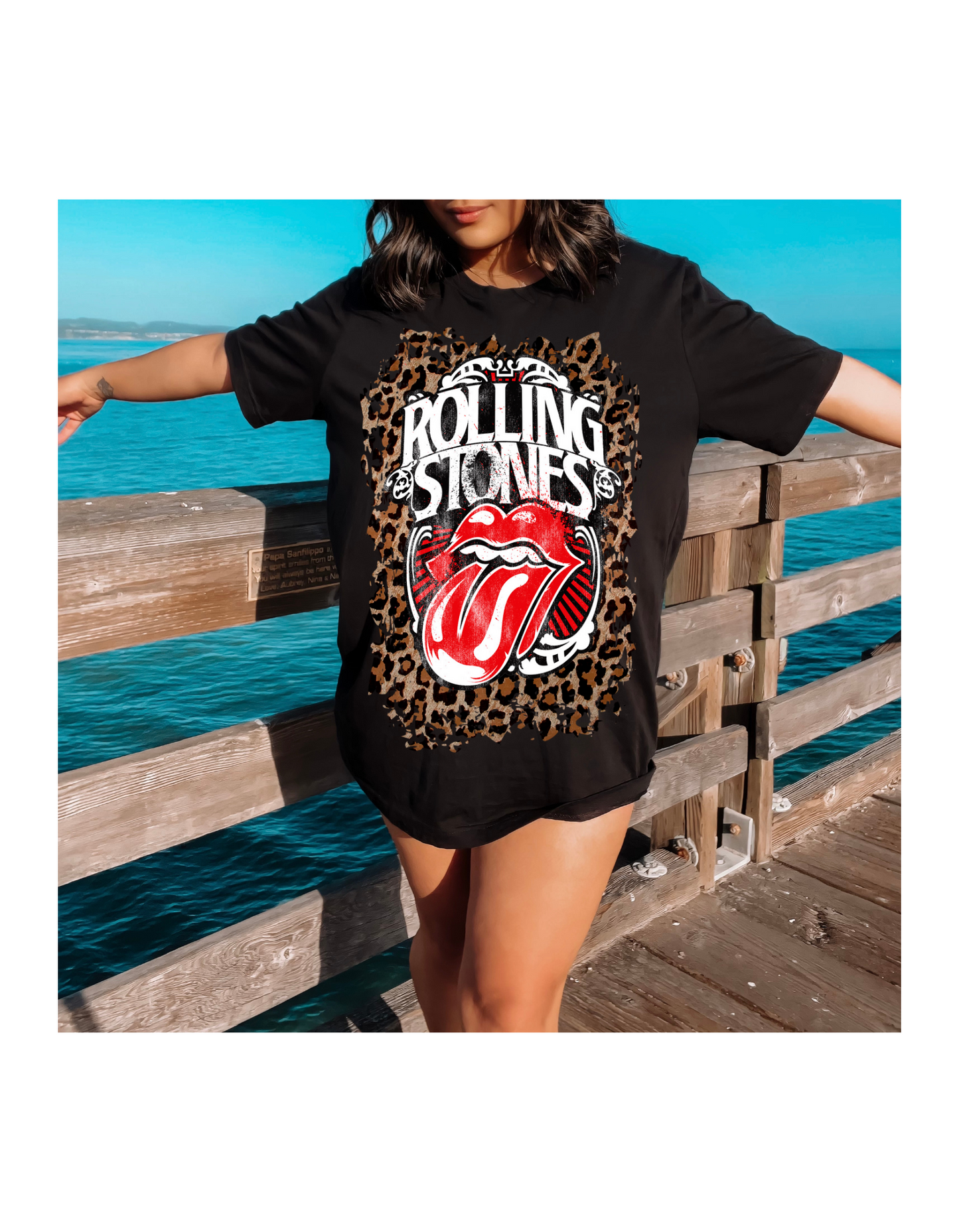 Wild Rocker Vintage Vibes Leopard Tee