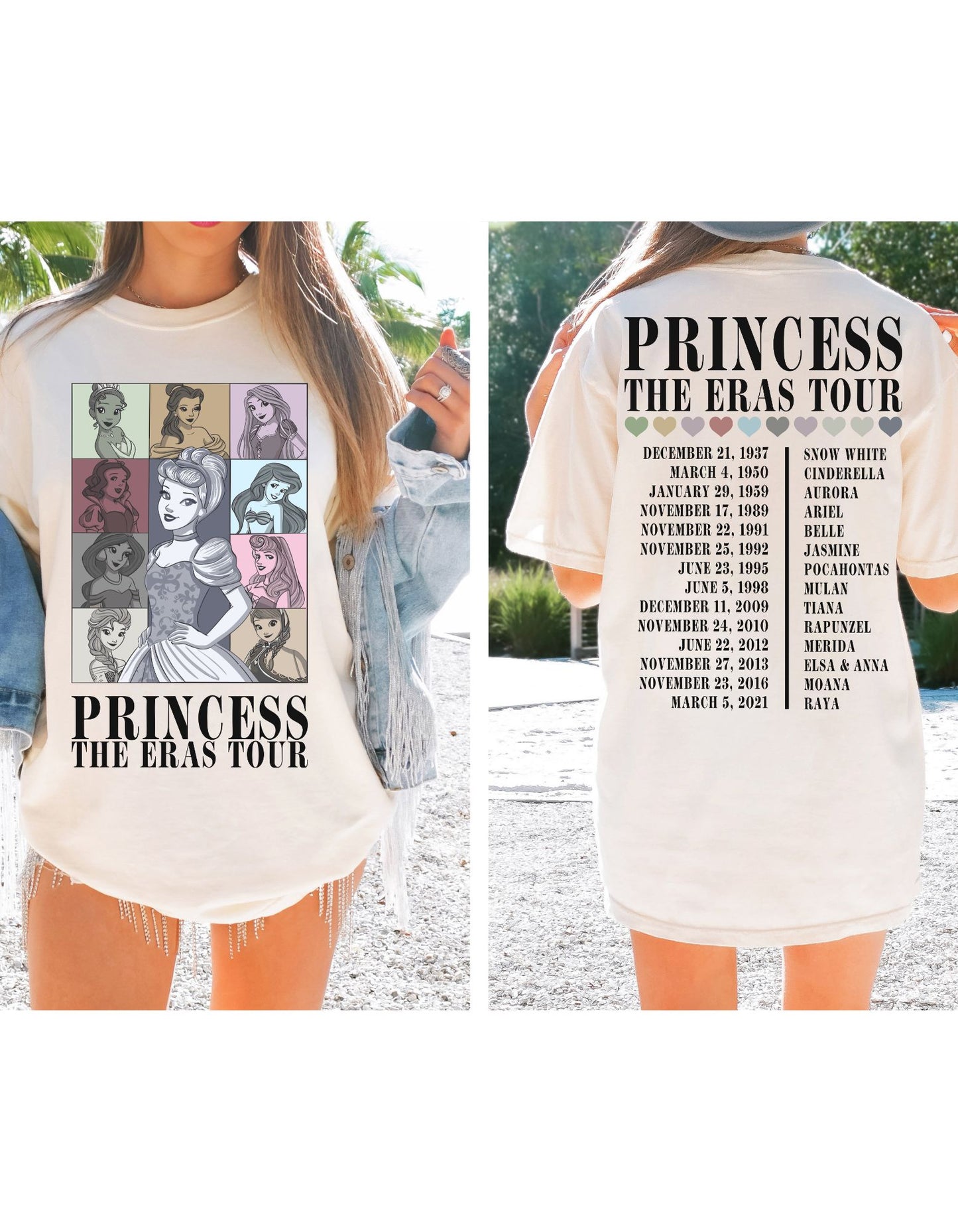 Princess Eras Tour: A Magical Journey with Disney Royalty Cotton Tee