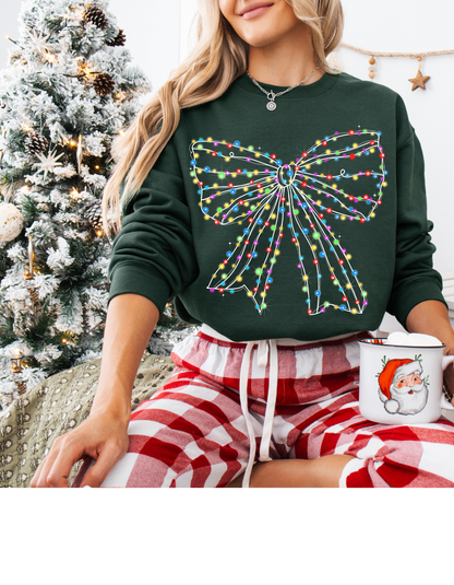 Light Up the Holidays Bow Sweater