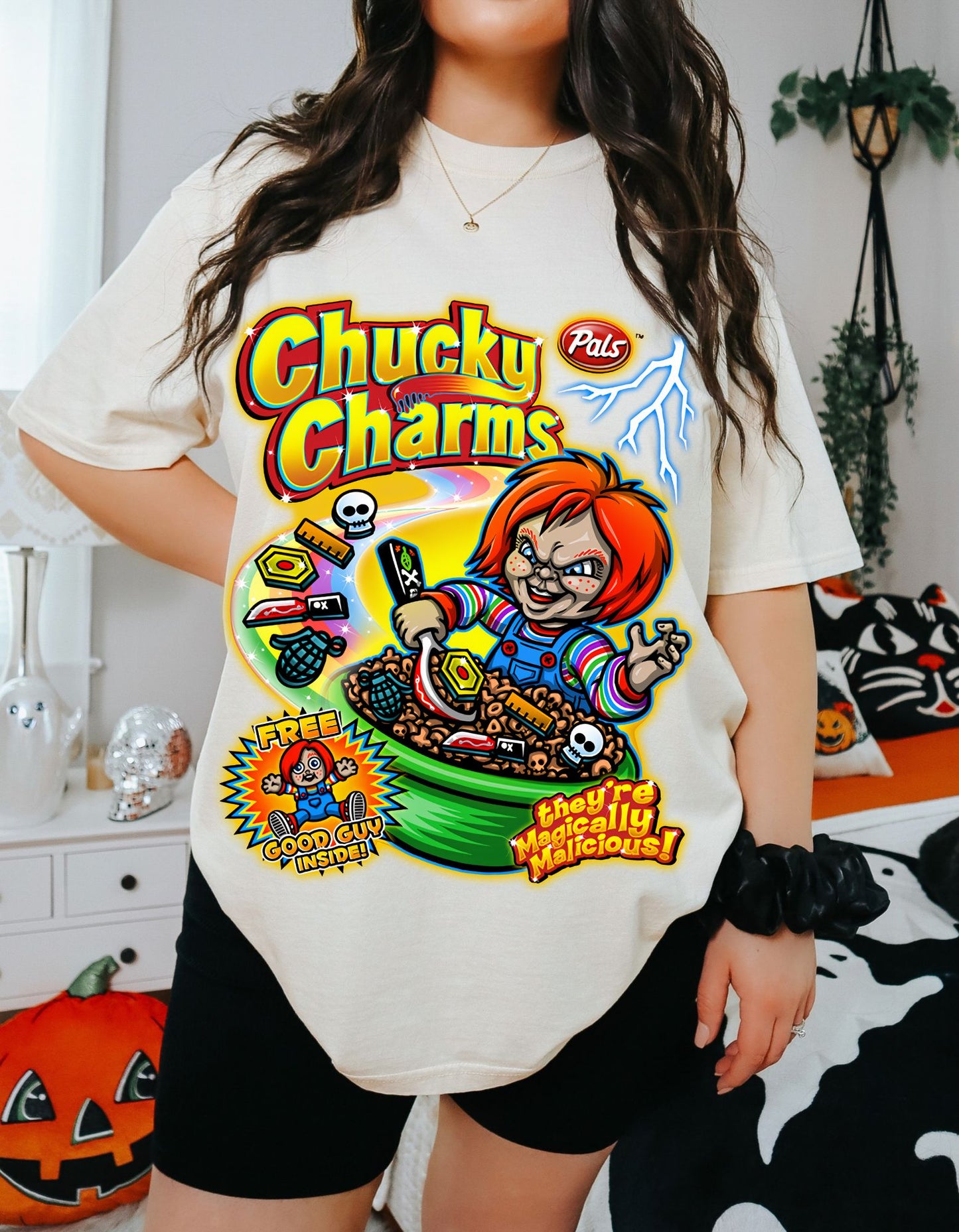 Chucky Charms Halloween Tee - There's Magically Malicious!