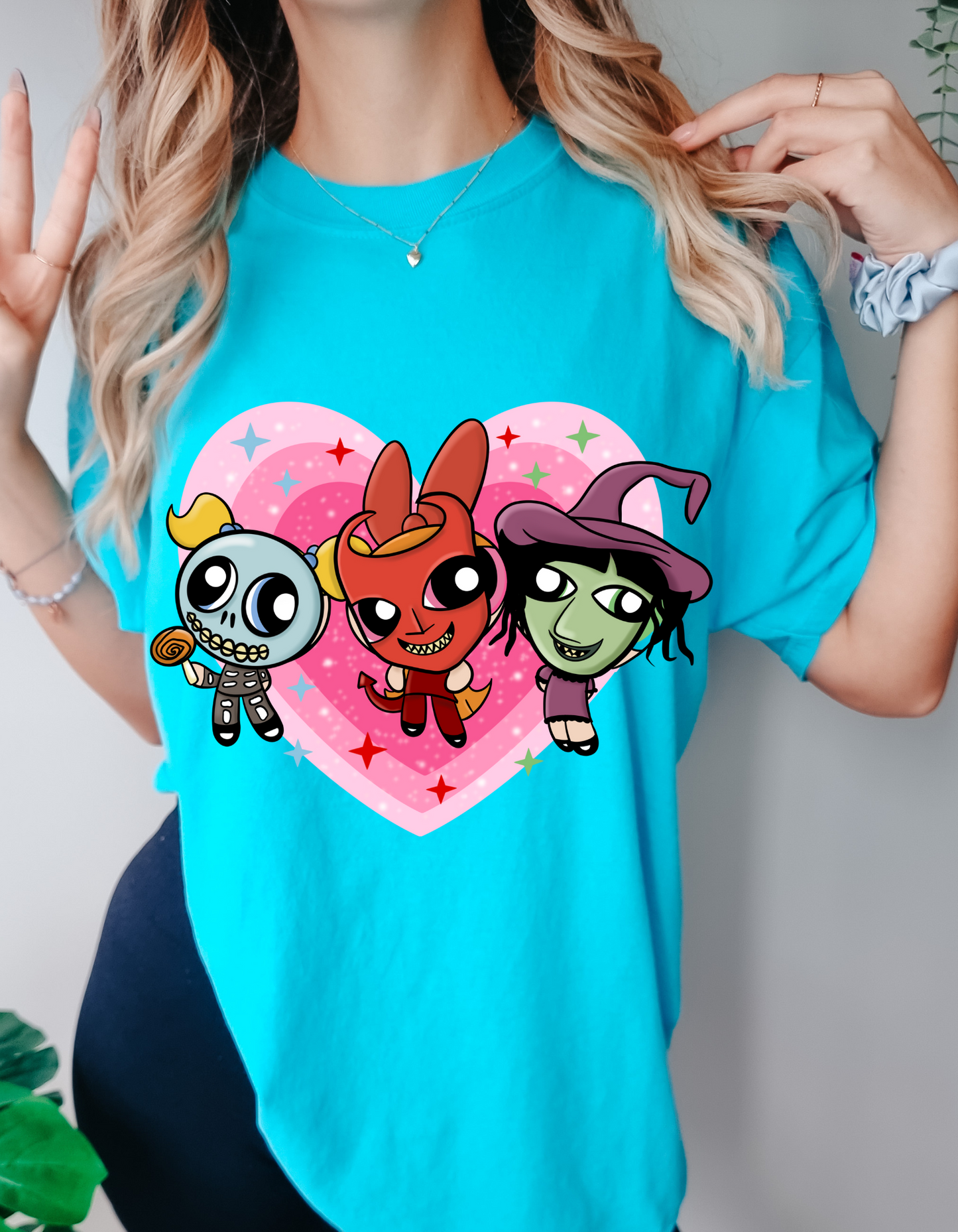 Nightmare Before Powderpuff Halloween Mashup T-shirt