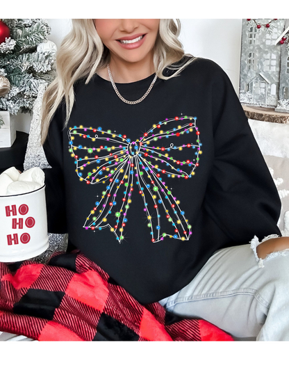 Light Up the Holidays Bow Sweater