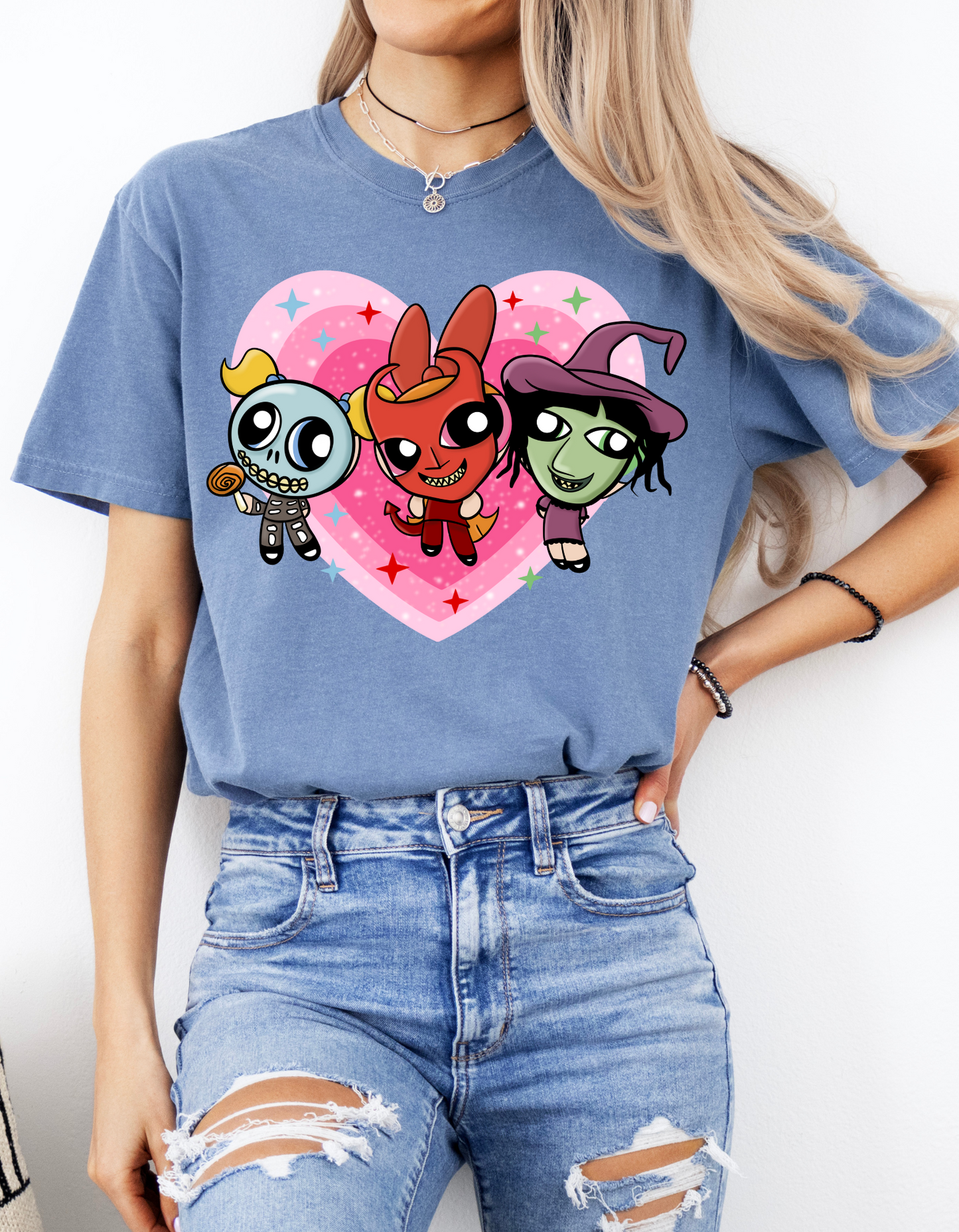 Nightmare Before Powderpuff Halloween Mashup T-shirt