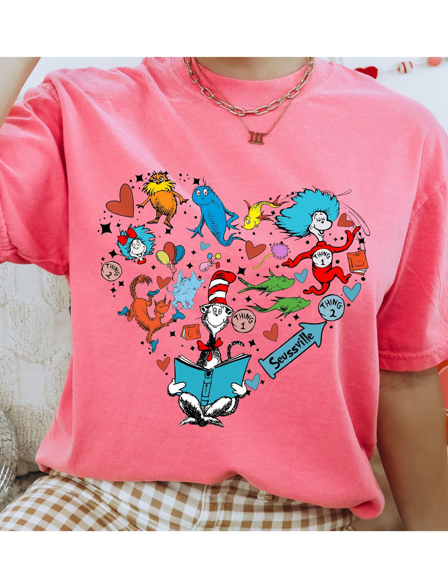 Seussical Hearts Extravaganza Tee: A Whimsical Symphony of Love and Characters!