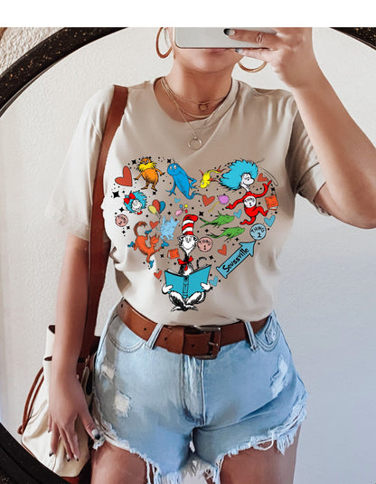 Seussical Hearts Extravaganza Tee: A Whimsical Symphony of Love and Characters!