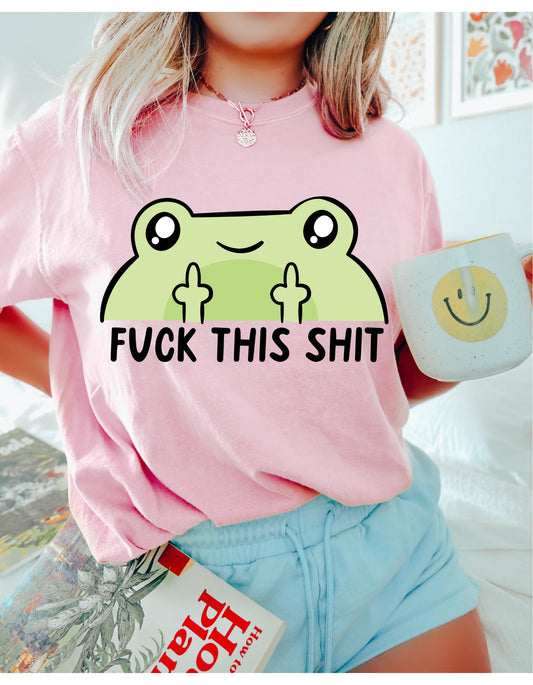 Rebel Ribbits: F*ck This Sh*t Frog Cotton Tee