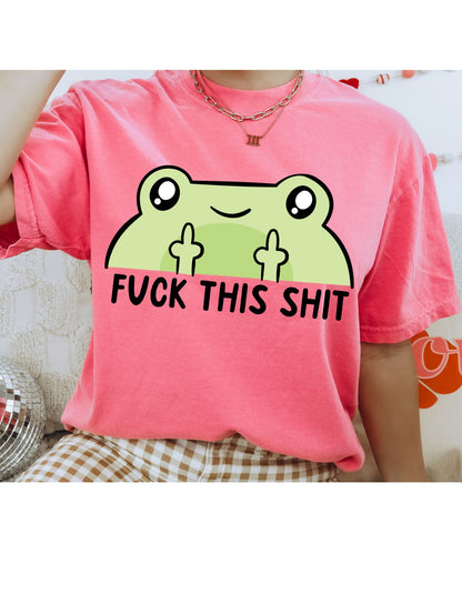 Rebel Ribbits: F*ck This Sh*t Frog Cotton Tee