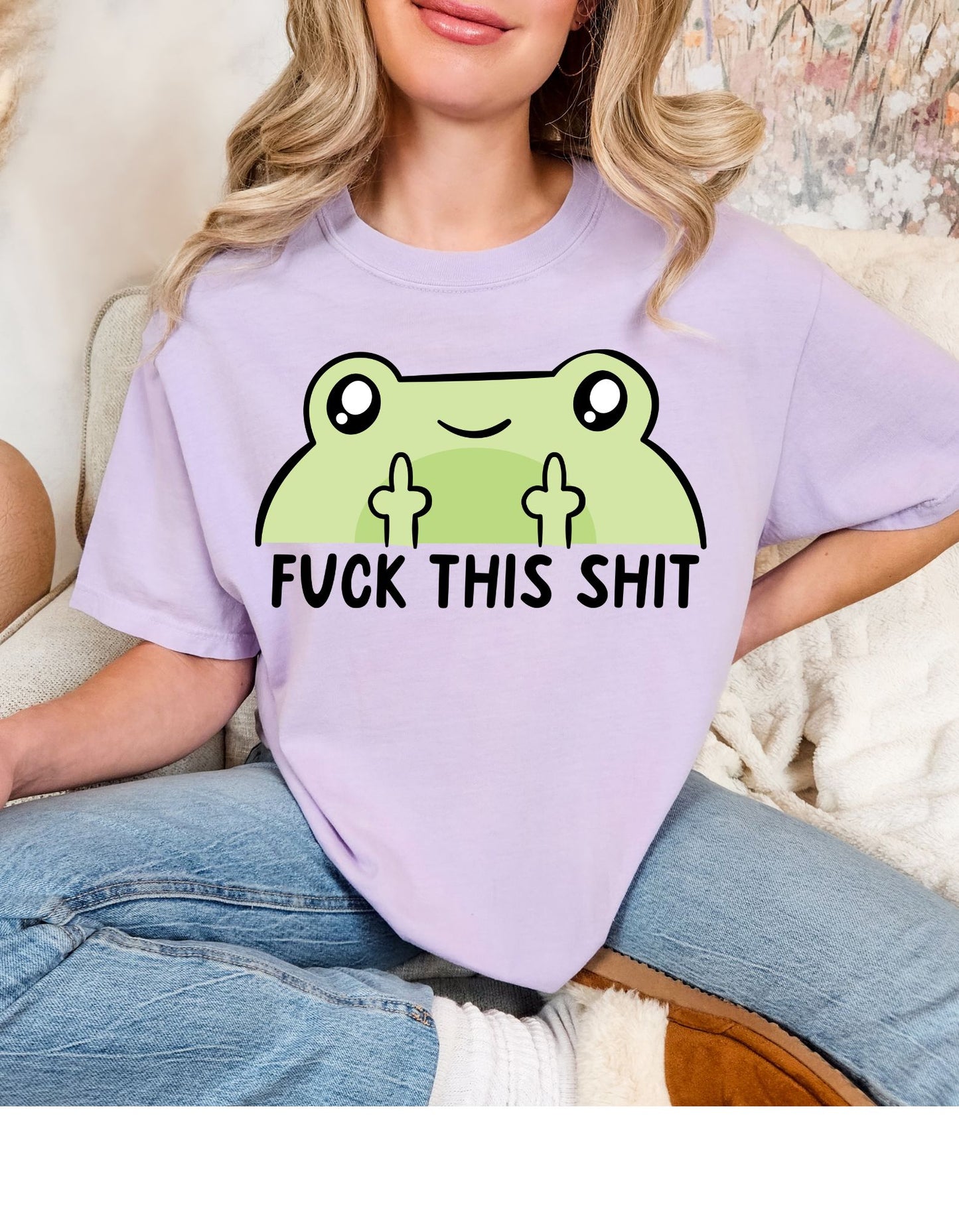 Rebel Ribbits: F*ck This Sh*t Frog Cotton Tee