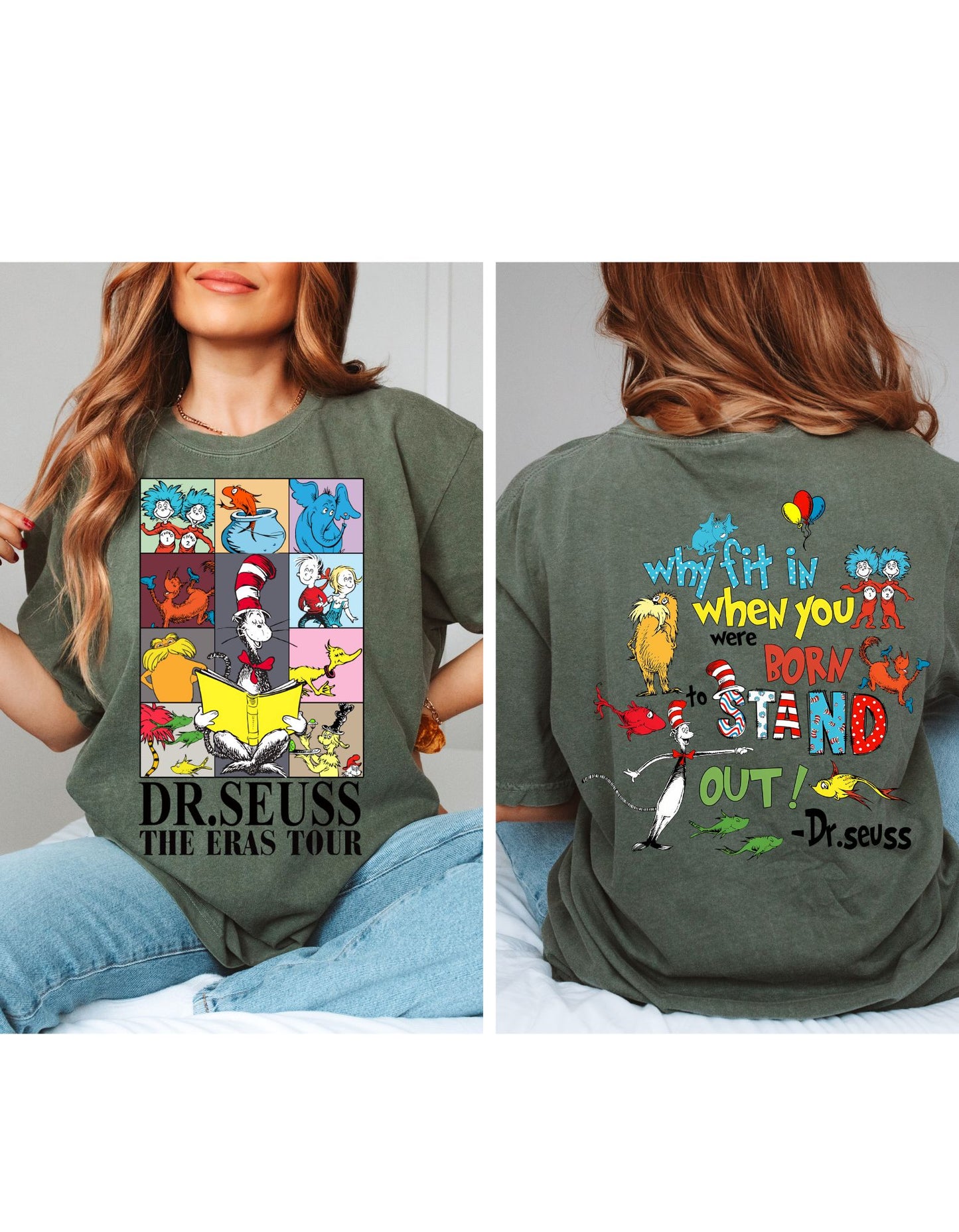 Whimsical Seuss-Era Tour Tee: Born to Stand Out with Dr. Seuss Vibes!