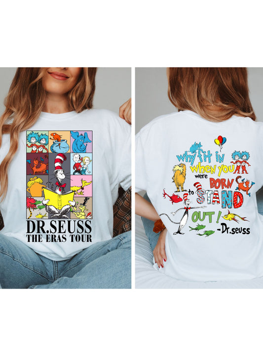 Whimsical Seuss-Era Tour Tee: Born to Stand Out with Dr. Seuss Vibes!