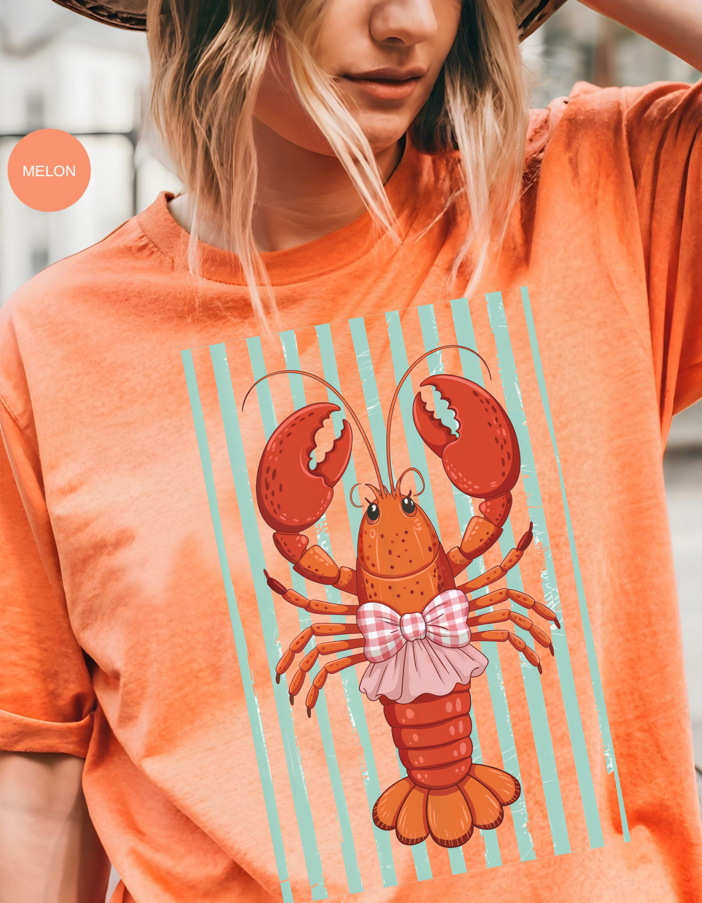 Clawfully Cute" Bow-Lobster Tee