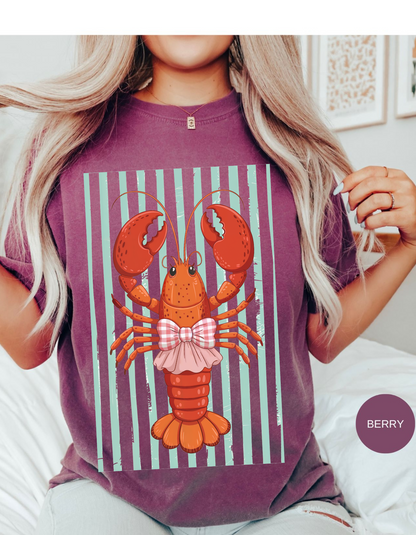 Clawfully Cute" Bow-Lobster Tee
