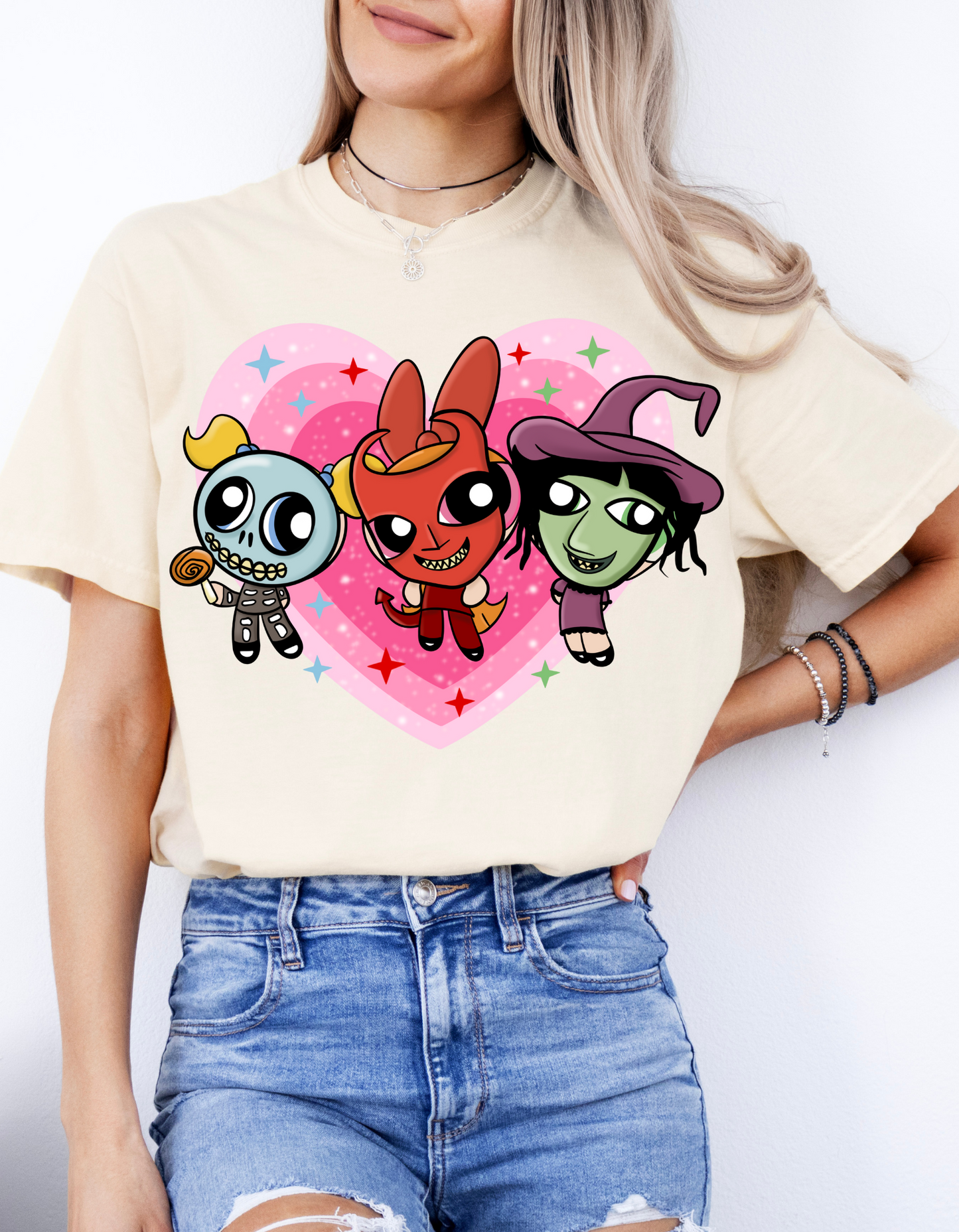 Nightmare Before Powderpuff Halloween Mashup T-shirt