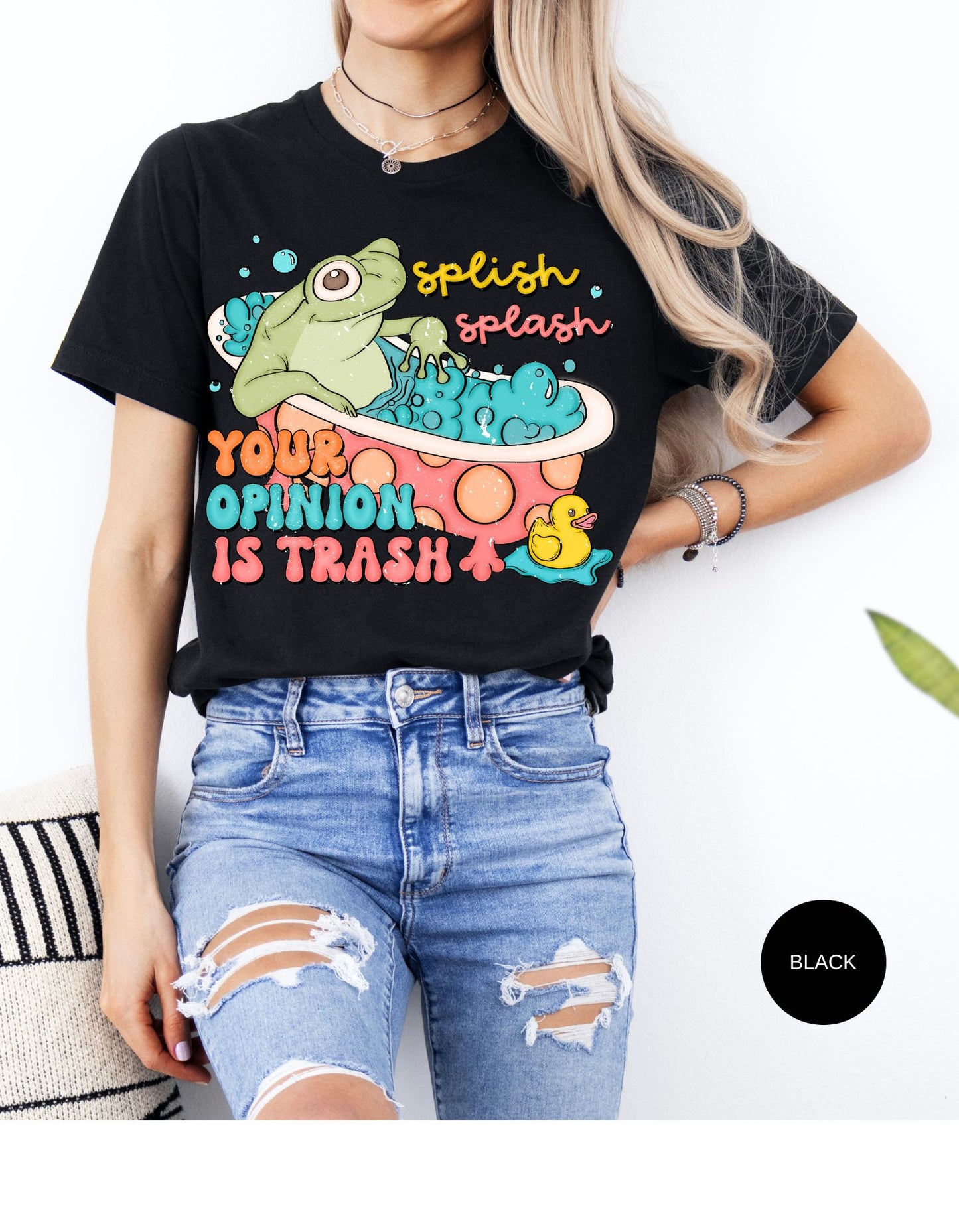 Splish Splash Your Opinion Is Trash Jersey Short Sleeve Tee