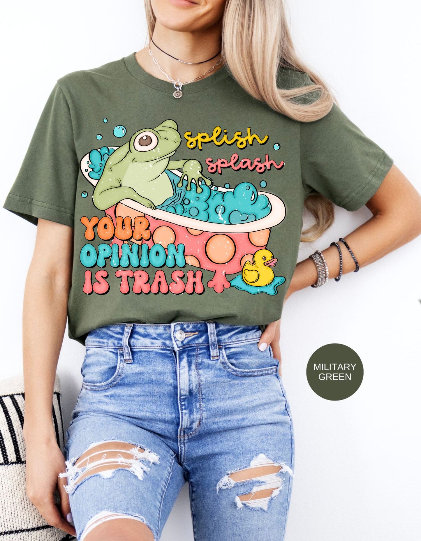 Splish Splash Your Opinion Is Trash Jersey Short Sleeve Tee