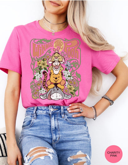 Floral Friends: Vintage Winnie the Pooh Crewneck