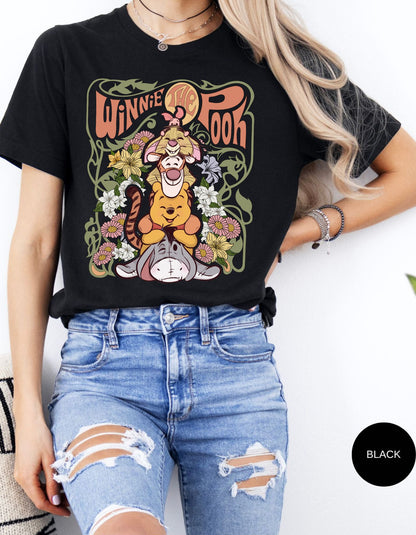 Floral Friends: Vintage Winnie the Pooh Crewneck