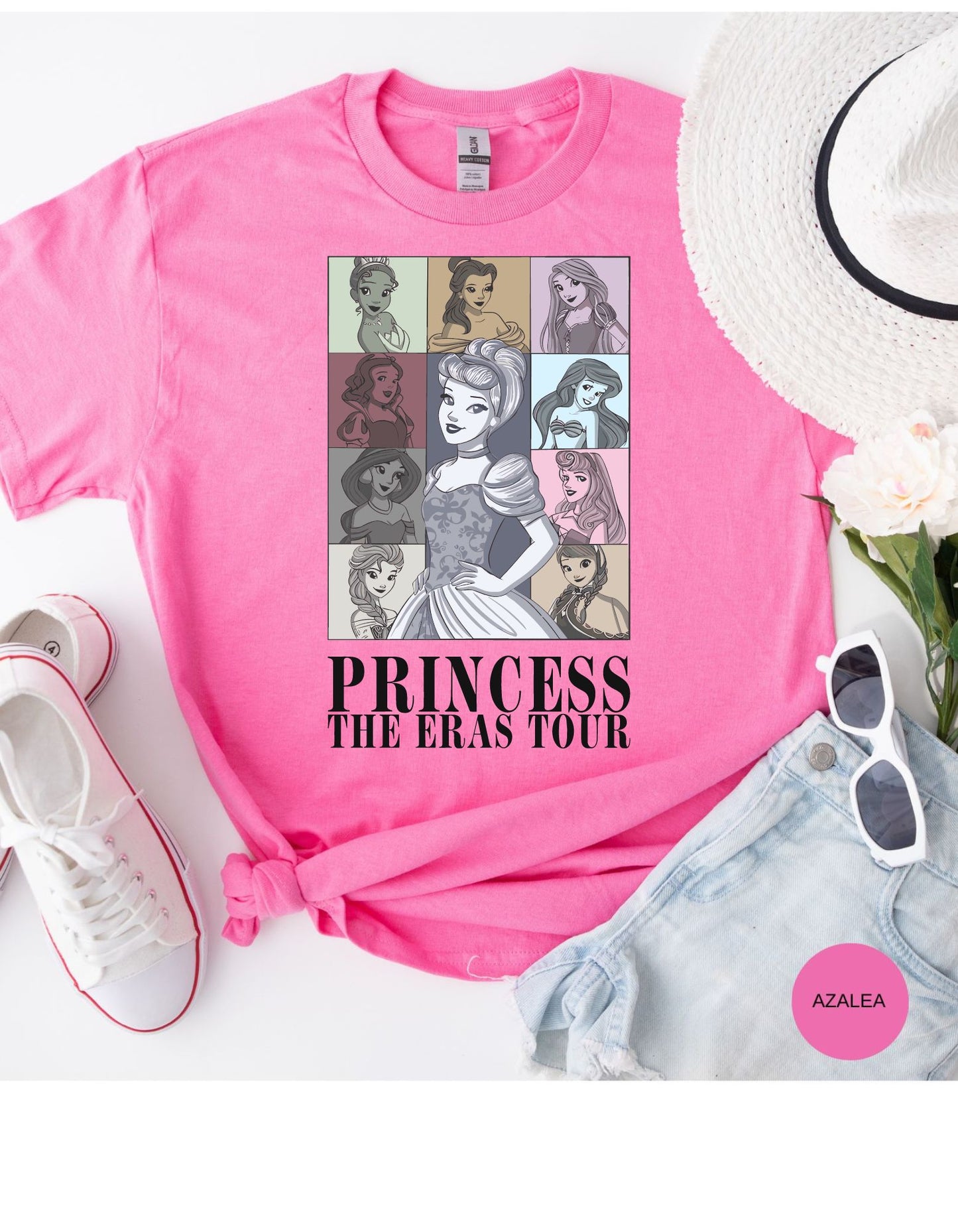 Princess Eras Tour: A Magical Journey with Disney Royalty Cotton Tee