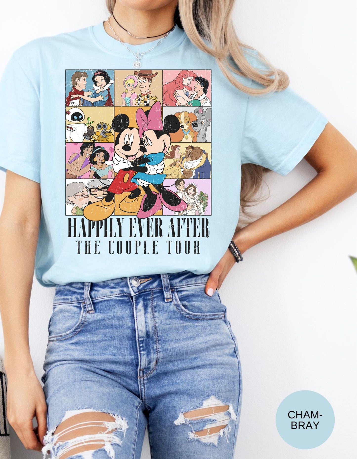 Happily Ever After Couples Tour Cotton Tee: Your Disney Love Story Collection!