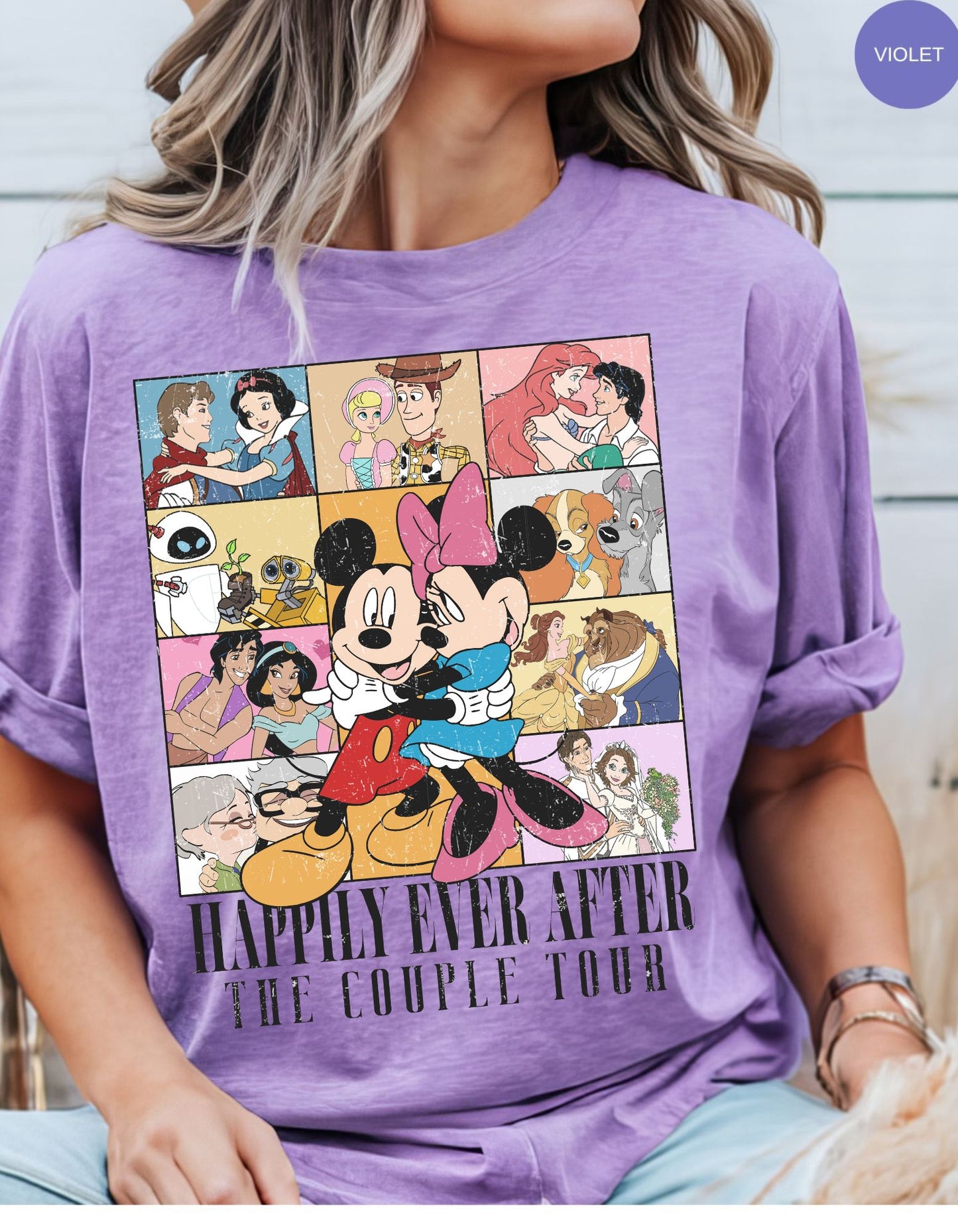 Happily Ever After Couples Tour Cotton Tee: Your Disney Love Story Collection!