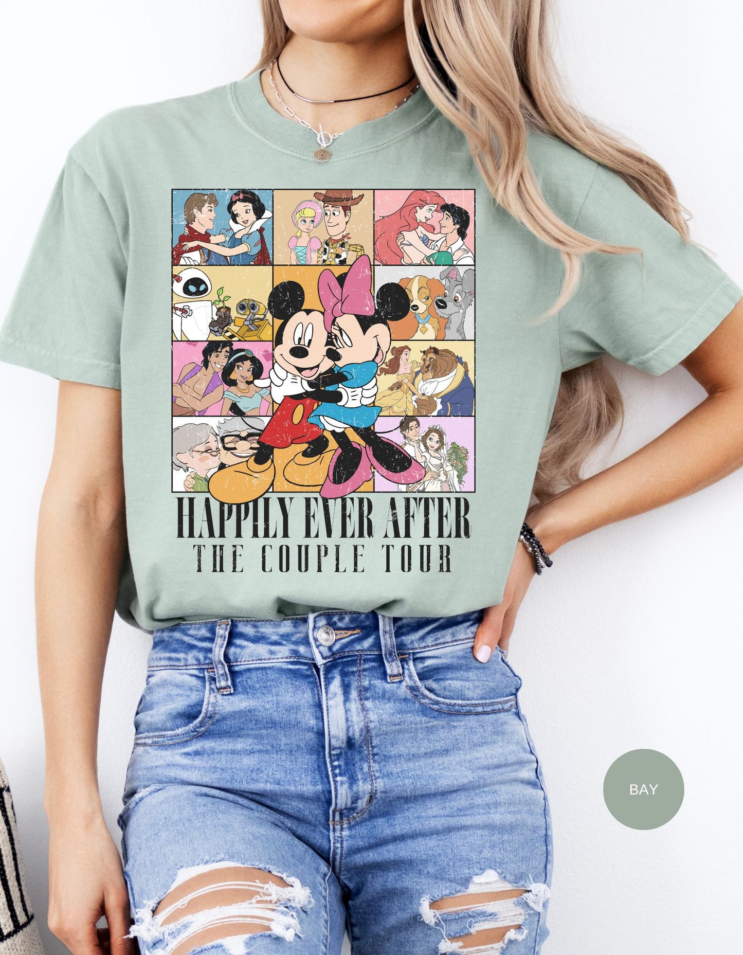 Happily Ever After Couples Tour Cotton Tee: Your Disney Love Story Collection!