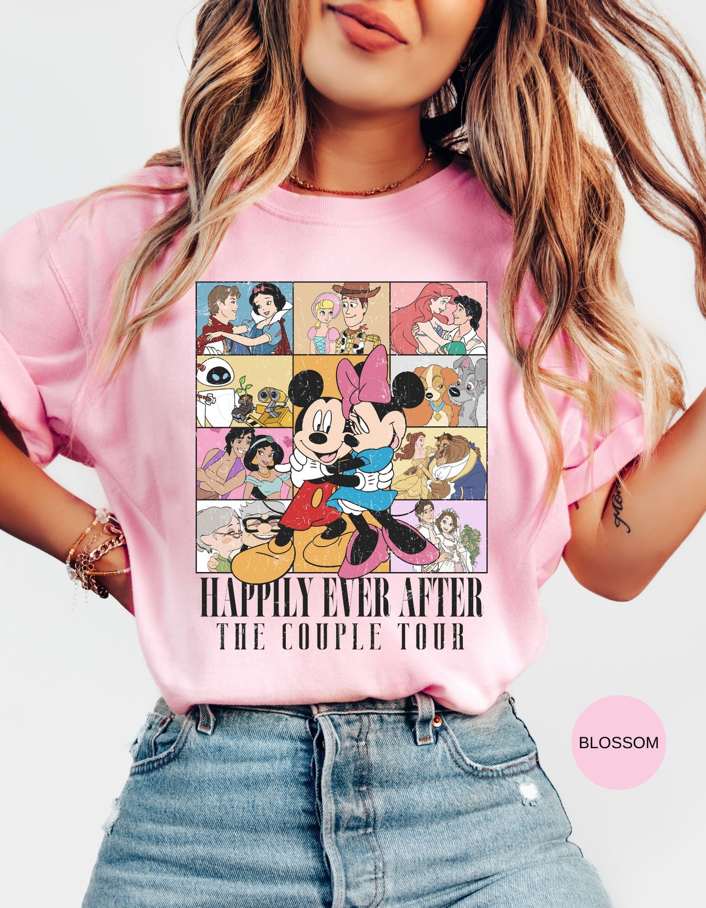 Happily Ever After Couples Tour Cotton Tee: Your Disney Love Story Collection!