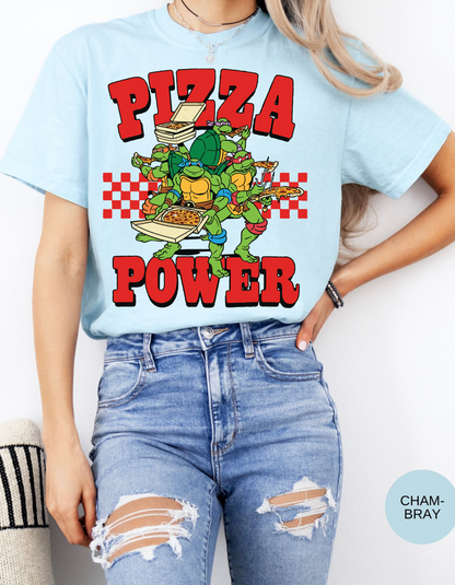 Pizza Power Turtle Heroes Tee