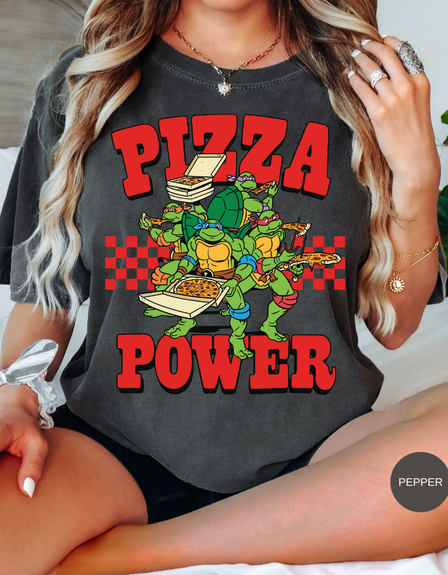 Pizza Power Turtle Heroes Tee