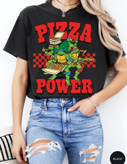 Pizza Power Turtle Heroes Tee