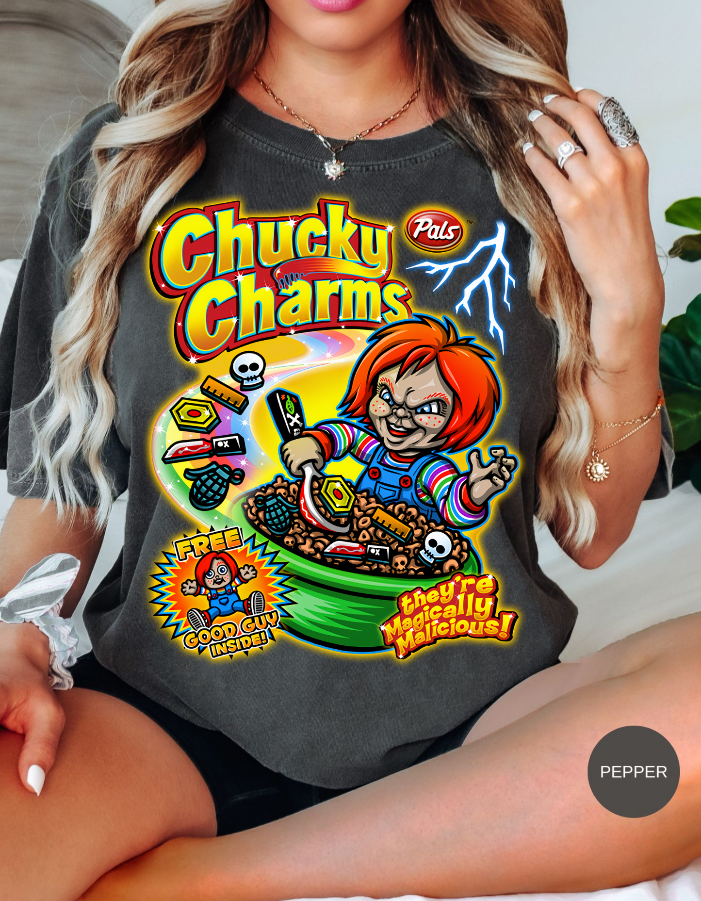 Chucky Charms Halloween Tee - There's Magically Malicious!