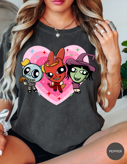 Nightmare Before Powderpuff Halloween Mashup T-shirt