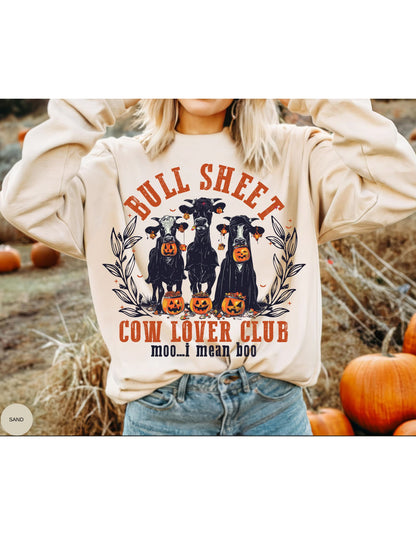 Boo Sheet Cow Lover Club Sweater