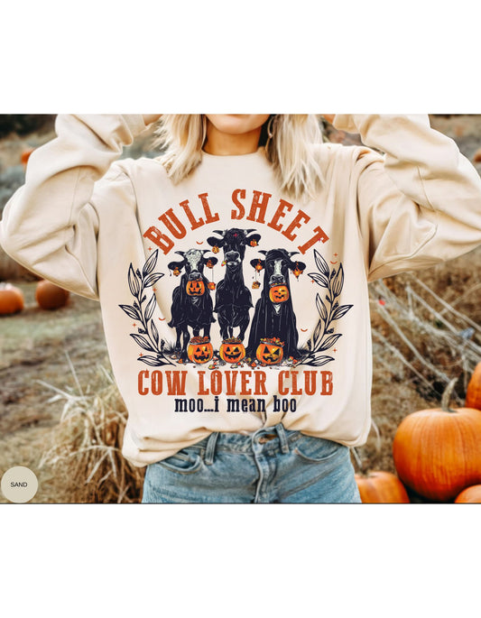 Boo Sheet Cow Lover Club Sweater