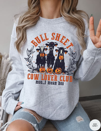 Boo Sheet Cow Lover Club Sweater