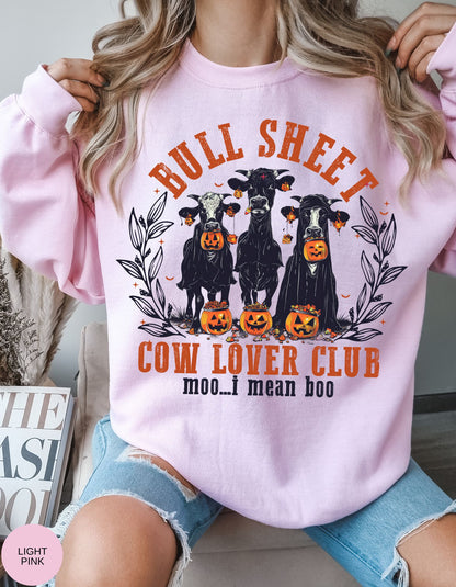 Boo Sheet Cow Lover Club Sweater