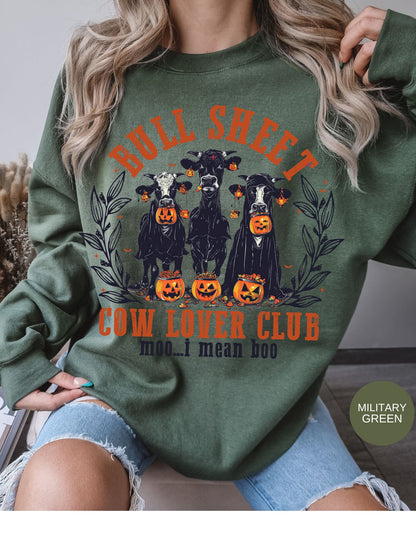 Boo Sheet Cow Lover Club Sweater