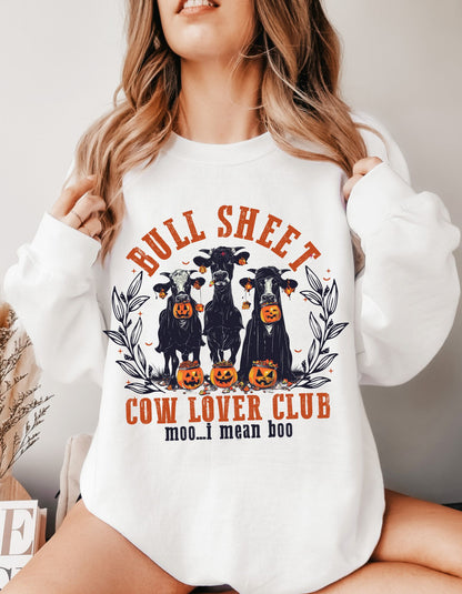 Boo Sheet Cow Lover Club Sweater