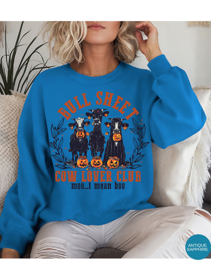 Boo Sheet Cow Lover Club Sweater