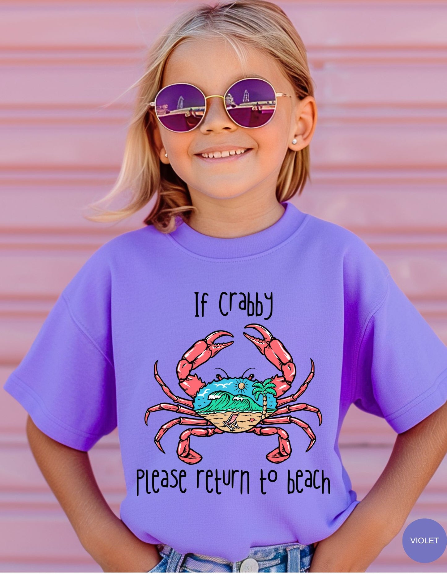 Crabby Beachcomber Kids Tee