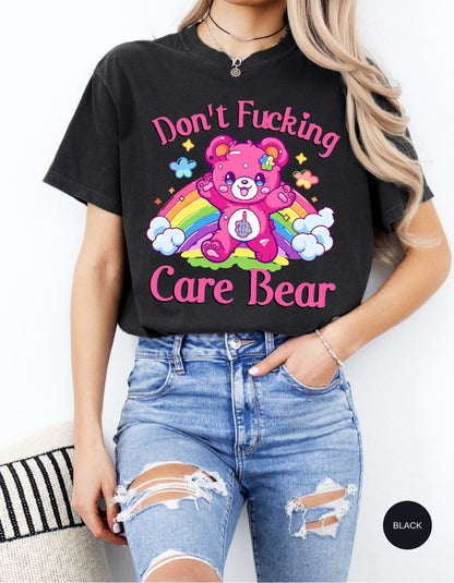 I Don't Care Bear Vibes: Rainbow Tee