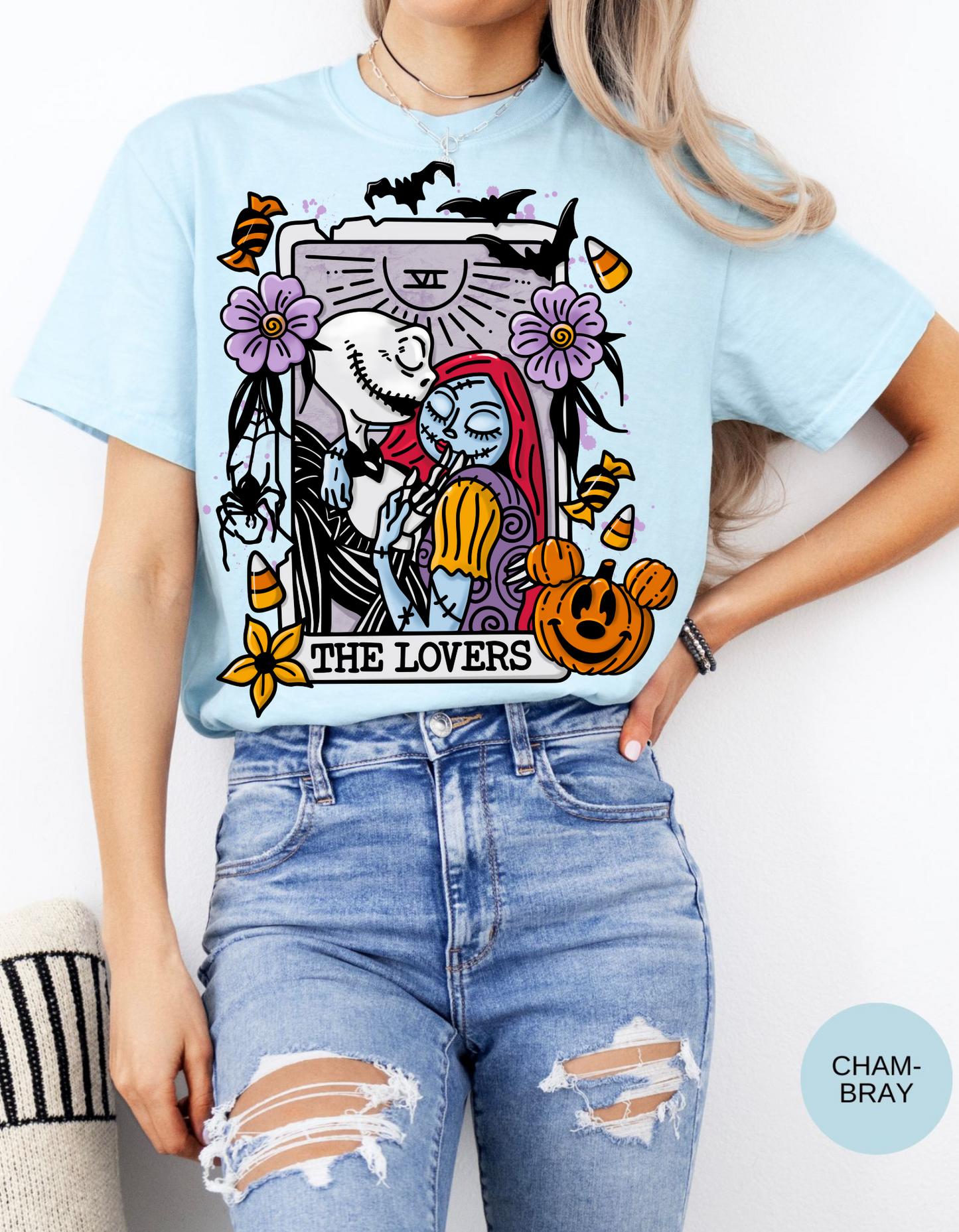 Nightmare Before Christmas Lovers Card T-Shirt