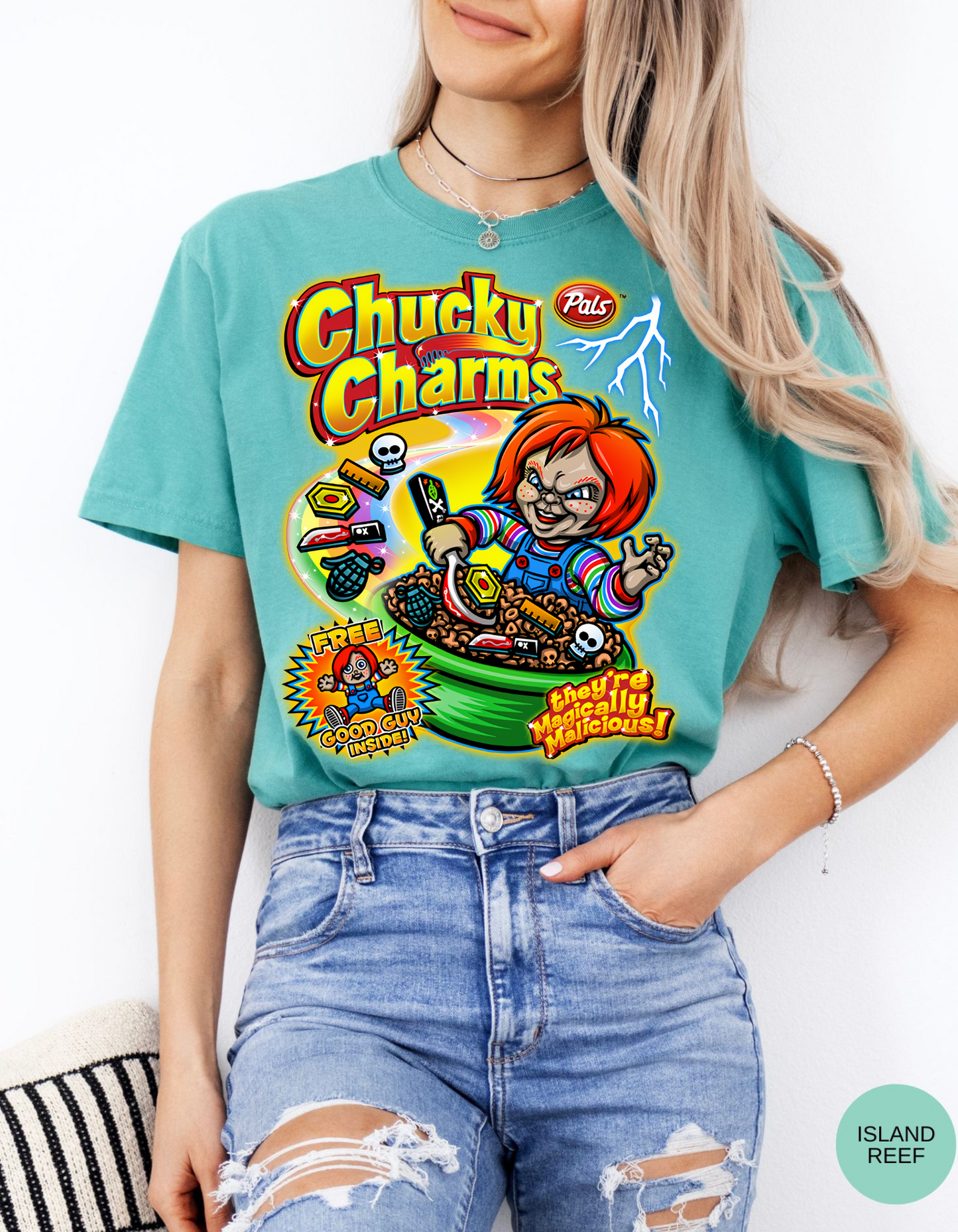 Chucky Charms Halloween Tee - There's Magically Malicious!