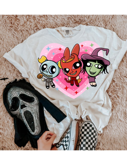 Nightmare Before Powderpuff Halloween Mashup T-shirt