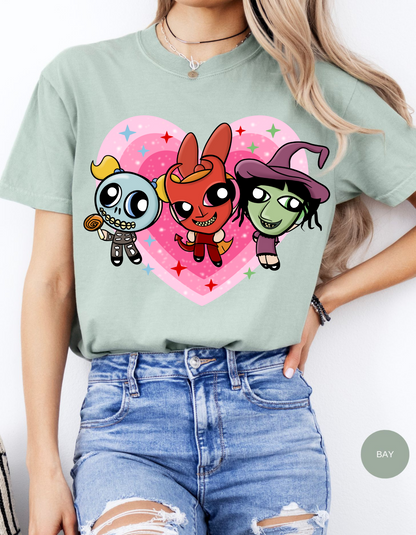 Nightmare Before Powderpuff Halloween Mashup T-shirt